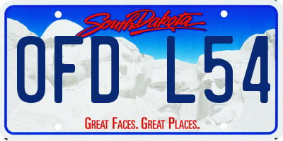 SD license plate 0FDL54