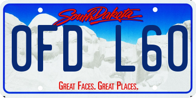 SD license plate 0FDL60