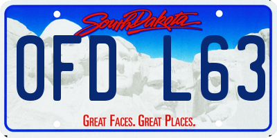 SD license plate 0FDL63