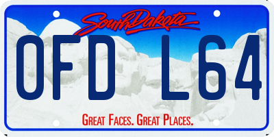 SD license plate 0FDL64