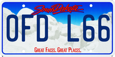 SD license plate 0FDL66