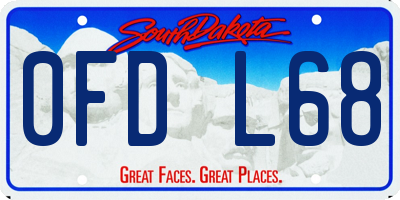 SD license plate 0FDL68