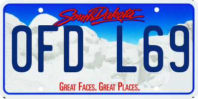 SD license plate 0FDL69