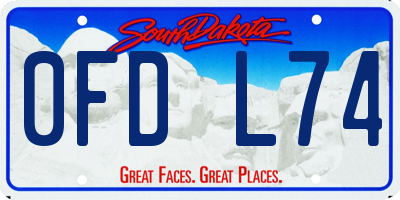 SD license plate 0FDL74