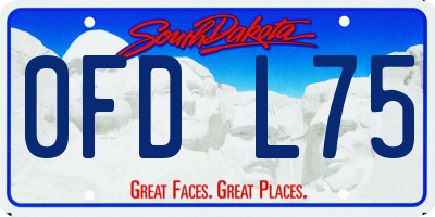 SD license plate 0FDL75