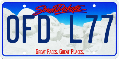 SD license plate 0FDL77