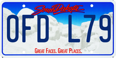 SD license plate 0FDL79