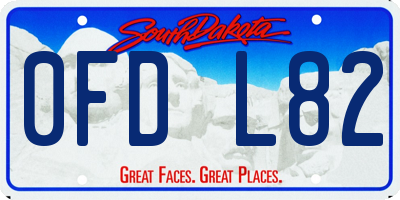 SD license plate 0FDL82
