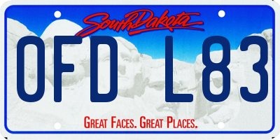 SD license plate 0FDL83