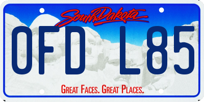 SD license plate 0FDL85