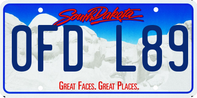 SD license plate 0FDL89