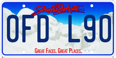 SD license plate 0FDL90