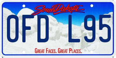 SD license plate 0FDL95