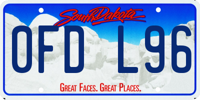 SD license plate 0FDL96