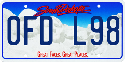 SD license plate 0FDL98