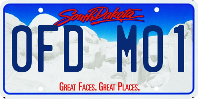 SD license plate 0FDM01