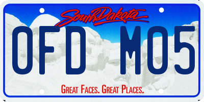SD license plate 0FDM05