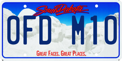SD license plate 0FDM10