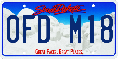 SD license plate 0FDM18