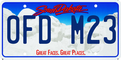SD license plate 0FDM23