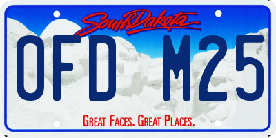 SD license plate 0FDM25