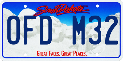 SD license plate 0FDM32