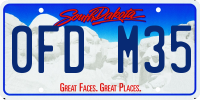 SD license plate 0FDM35