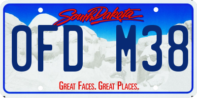 SD license plate 0FDM38