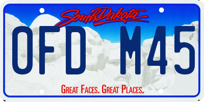 SD license plate 0FDM45