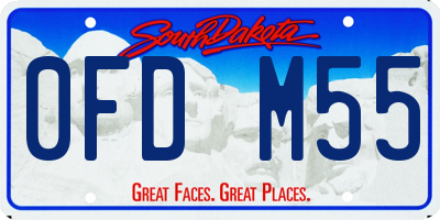 SD license plate 0FDM55