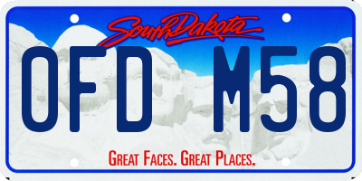 SD license plate 0FDM58