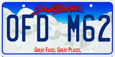 SD license plate 0FDM62