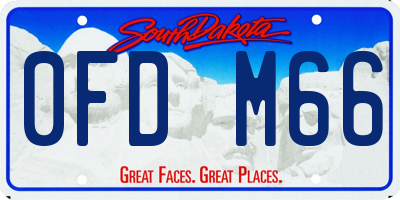 SD license plate 0FDM66