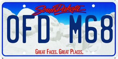 SD license plate 0FDM68