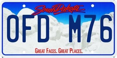 SD license plate 0FDM76