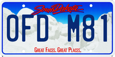 SD license plate 0FDM81
