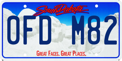 SD license plate 0FDM82