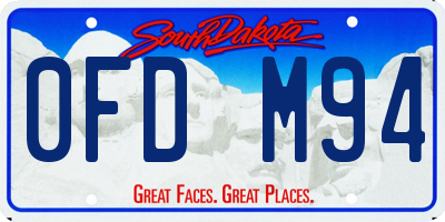 SD license plate 0FDM94