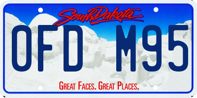 SD license plate 0FDM95