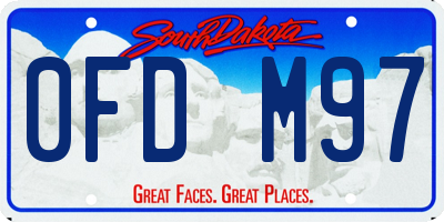 SD license plate 0FDM97