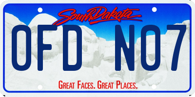 SD license plate 0FDN07