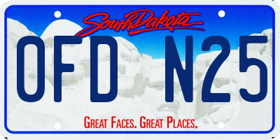SD license plate 0FDN25