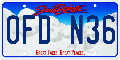 SD license plate 0FDN36