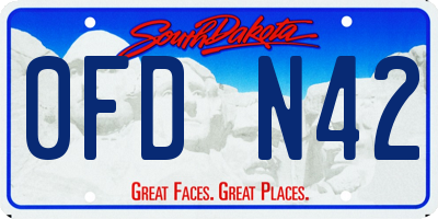 SD license plate 0FDN42
