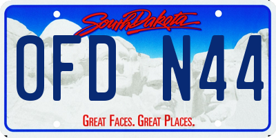SD license plate 0FDN44