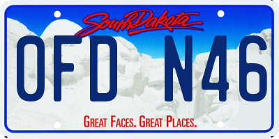 SD license plate 0FDN46