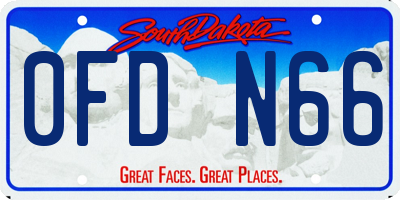 SD license plate 0FDN66