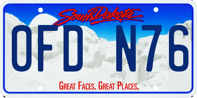 SD license plate 0FDN76