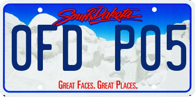 SD license plate 0FDP05