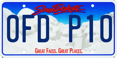 SD license plate 0FDP10